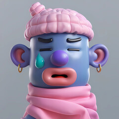 3D Round Colorful Characters 