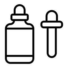 Face Serum Vector Line Icon Design