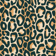 Seamless Leopard Print Pattern in Natural Tones