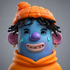 3D Round Colorful Characters 