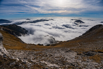 Nebelmeer - Wolken - fließender Nebel - Hochschwab Gebiet - Aflenzer Staritzen 