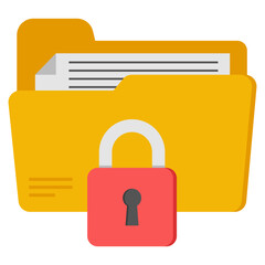 Modern design icon of locked folder

