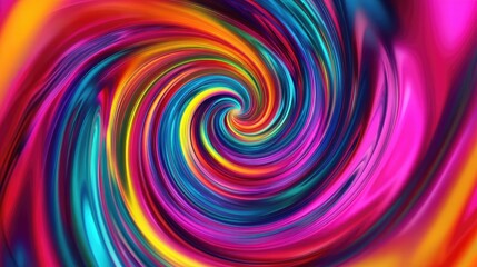 Obraz premium Bold and bright tie-dye spiral pattern, showcasing vibrant colors on a dynamic background.