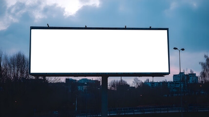 Fototapeta premium Retro Styled Pastel Billboard with Faded Textures in Suburban Landscape