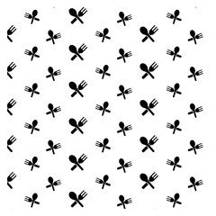 spoon and fork icons seamless pattern background