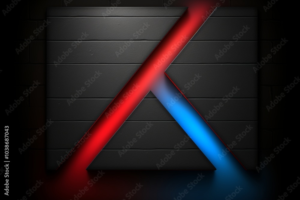 Poster vibrant corner segments design with bisecting axis and angles, space for central text