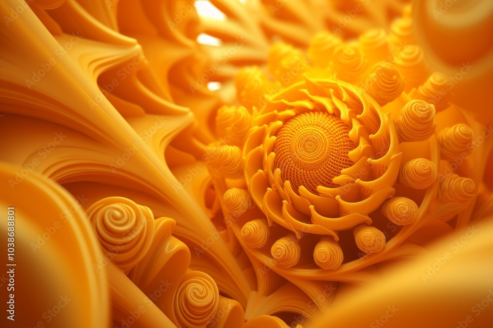 Poster Intricate isolated fractal patterns on white background evoke a sense of endless infinity. background