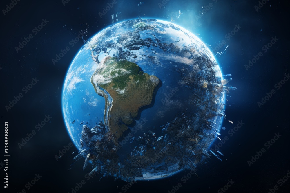 Poster inspiring astronomy isolated planet image highlighting celestial details on a clean background