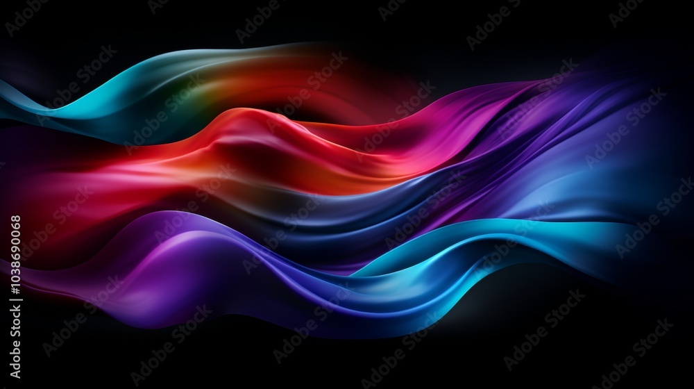 Aufkleber vibrant display of dynamic color blending reflecting vehicle headlights in motion
