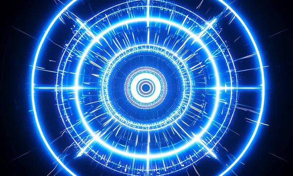 abstract blue circle motion animaton for mediatation 