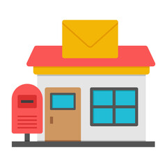An icon design of post office 

