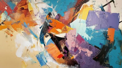 Fototapeta premium Vibrant Abstract Art with Bold Colors