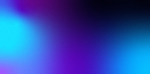 Blue purple grainy gradient vertical glowing abstract light wave on black noise texture background .Neon purple blue and mint green colorful gradient background Best design for your ad, poster, bann.	