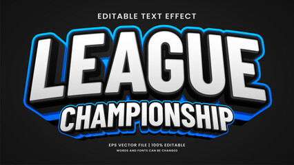 League championship 3d editable text effect