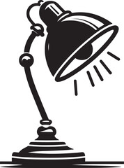 Table desk light silhouette vector illustration isolated on a white background
