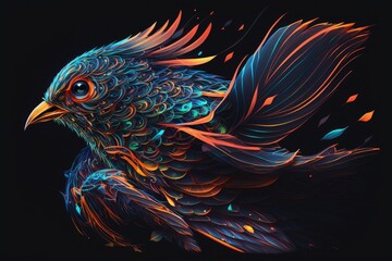 Fototapeta premium a work of art bird illustration