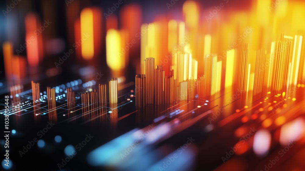 Poster vibrant abstract data visualization background