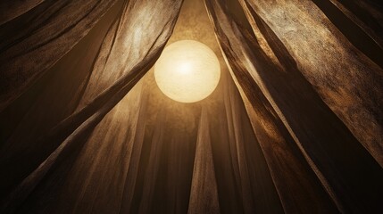 Soft Light Illuminating Textured Fabric Drapery