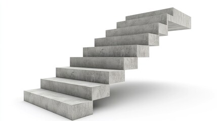 Modern Concrete Staircase with Clean Lines