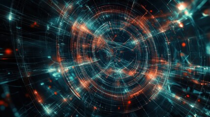 Obraz premium Futuristic Digital Redeye Wallpaper Design