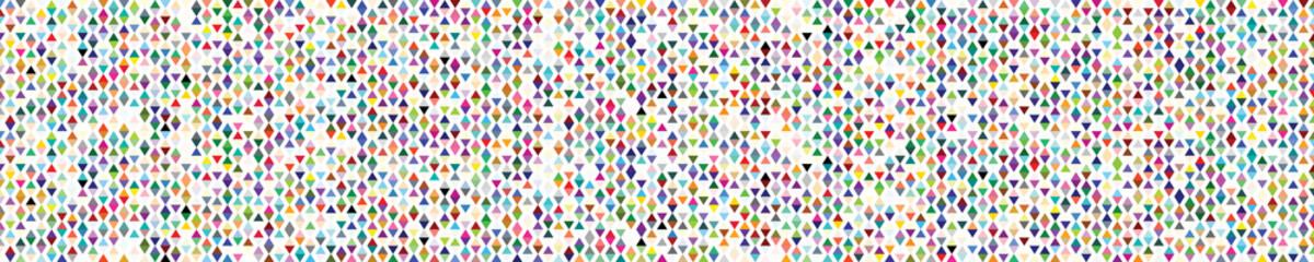 background of small randomly colored triangles on a white base