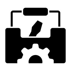 Obraz premium Toolbox Glyph Icon Design