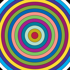 concentric circles like a target for archery ideal as a concept for goals or objectives