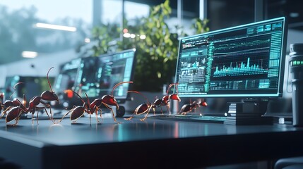 Ants on a Computer Desk