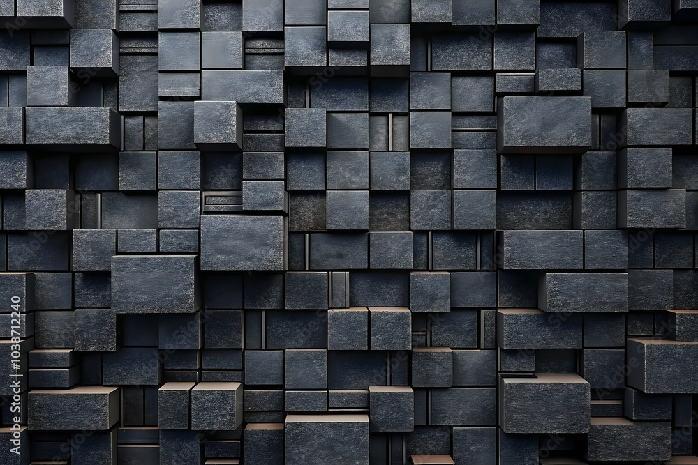 Poster dark textured blocks geometric patterns contemporary design elements architecture