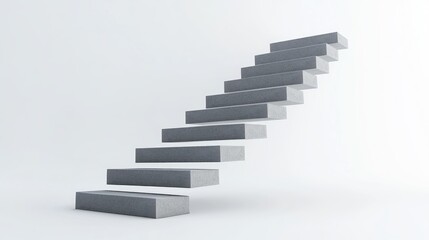 Fototapeta premium Minimalist Staircase in a Modern Space