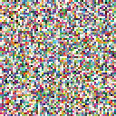 pixelated grid of small squares arranged in rows and columns with random colors creating a vibrant