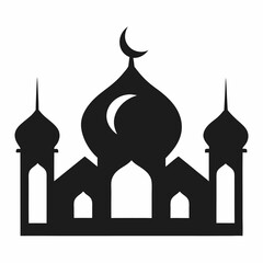 Silhouette Vector Mosquito Icon Logo on White Background