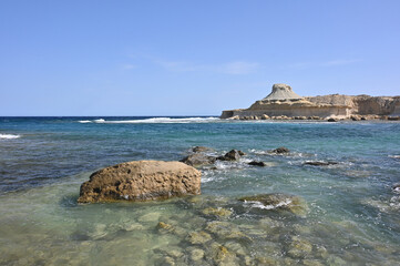 Beautiful coast on the island of Gozo