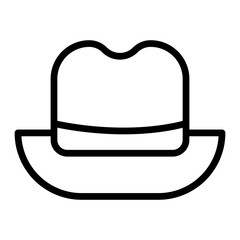 Hat Vector Line Icon Design