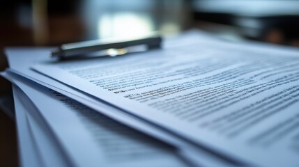 A close-up of legal documents with highlighted sections on new business rules