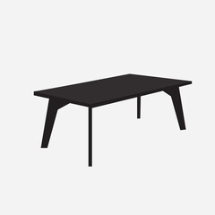 modern table illustration on white background