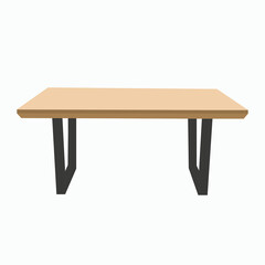 wooden table isolated on white