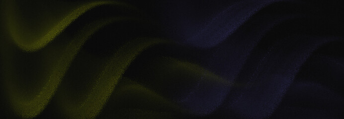 Chaotic grainy waves. Detailed grainy texture. Dark green grassy retro color with a hint of purple.