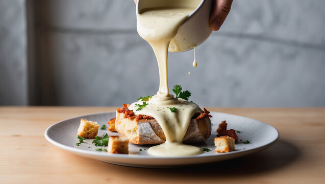 About schetti with white Caesar sauce.