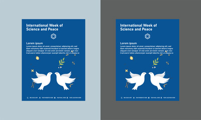 Simple flat victor International Week of Science and Peace design