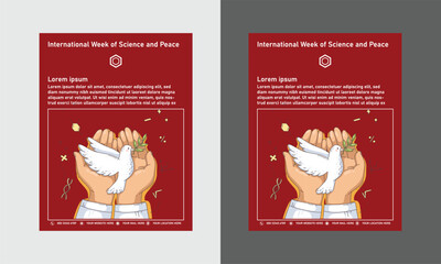 Simple flat victor International Week of Science and Peace design