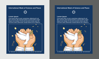Simple flat victor International Week of Science and Peace design