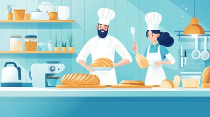 Family Cooking Together in a Cozy Kitchen Setting