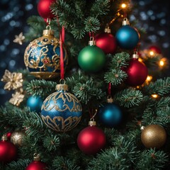 Beautiful ornaments celebrate the holidays