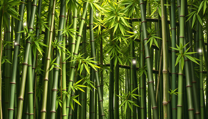 Fototapeta premium bamboo pattern beautiful isolated with white highlights, png