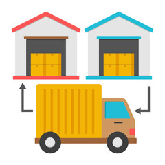 Perfect design icon of cargo van

