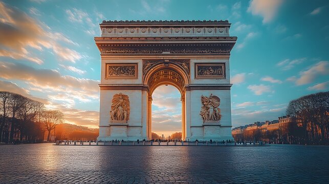 Arc de Triomphe at Sunset