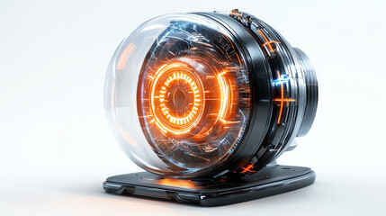 Revolutionary energy generator featuring a radiant glowing core for the future of sustainable power