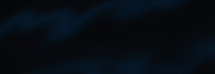 Gradient pattern spray. Dark wavy grainy gradient background, banner, deep blue, black abstract background.