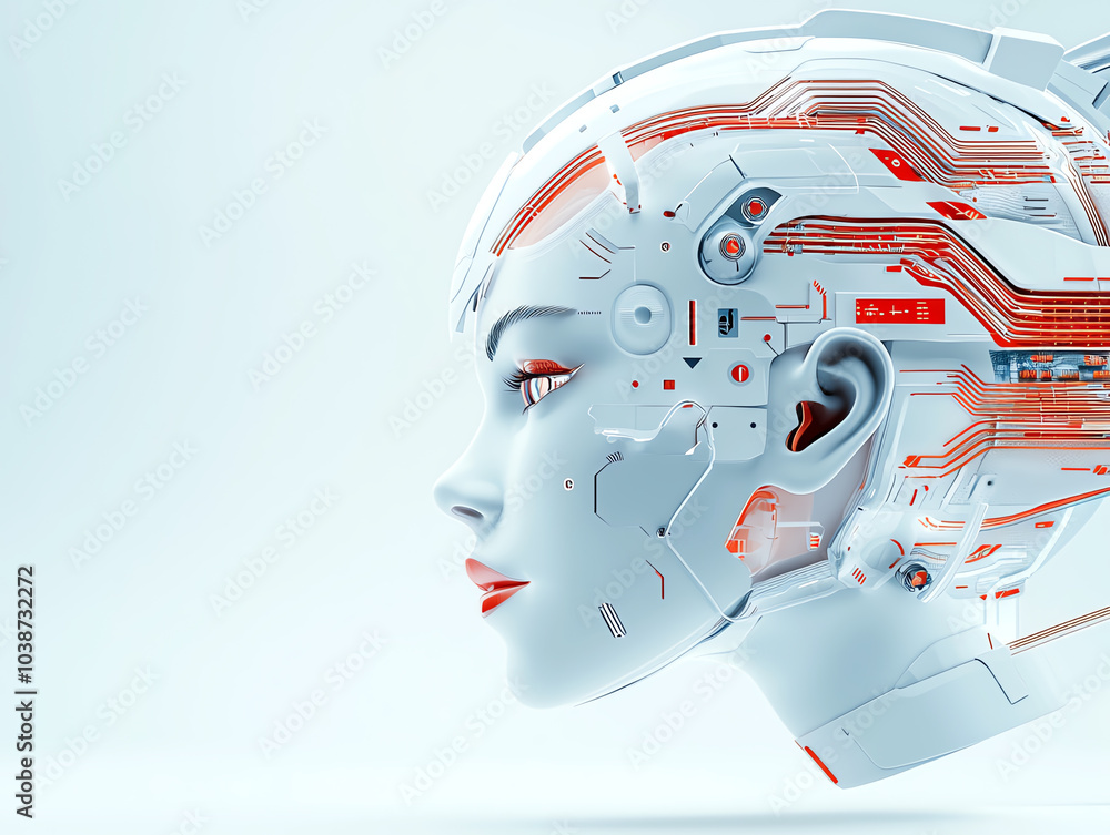 Aufkleber exploring the future of digital interaction a hyperrealistic ai avatar on screen and its implication